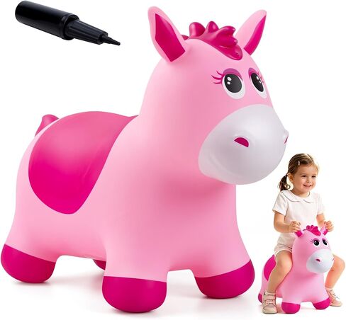 EVERICH TOY Bouncy Animal Horse Hopper for Toddlers 18M+, Ride-on Toy Gifts in Kuwait