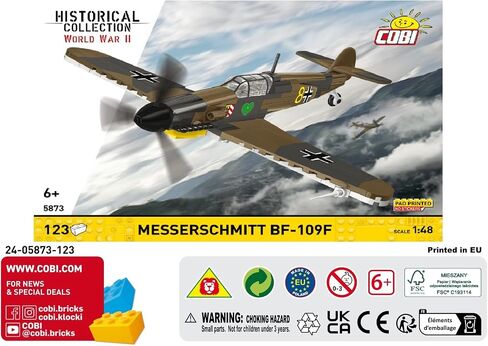 COBI Historical Collection WWII Messerschmitt BF-109F Plane, 123 Pieces in Kuwait