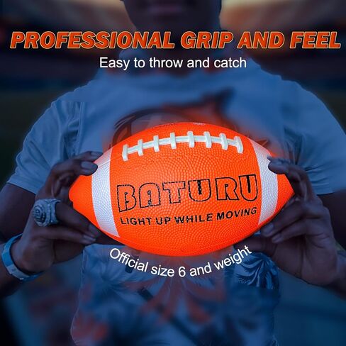 Glow in the Dark Football, Light Up Football, Junior NO 6 for Kids 8-12, in Kuwait