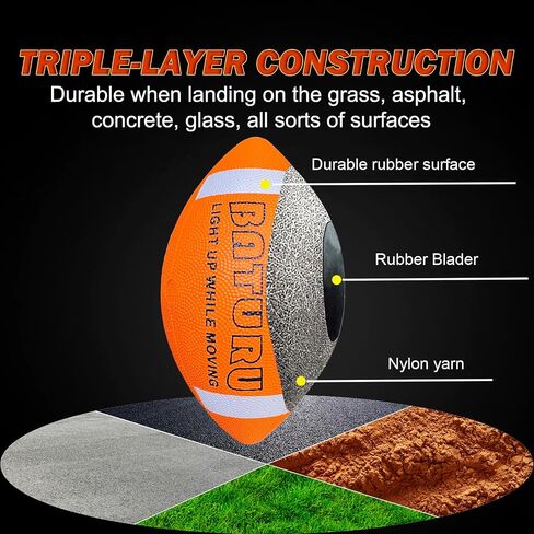 Glow in the Dark Football, Light Up Football, Junior NO 6 for Kids 8-12, in Kuwait