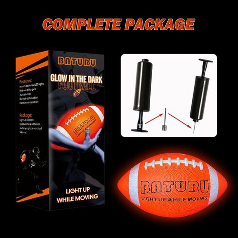 Glow in the Dark Football, Light Up Football, Junior NO 6 for Kids 8-12, in Kuwait