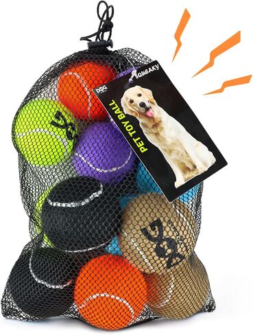 INSUM Tennis Balls for Dogs, 12 Pack Colorful Dog Toys Balls in Saudi Arabia