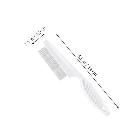 2pcs Double Sided Flea Comb for Pets, Fine Tooth Metal Grooming Brush in Kuwait