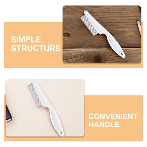 2pcs Double Sided Flea Comb for Pets, Fine Tooth Metal Grooming Brush in Kuwait