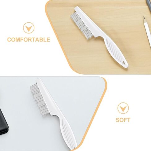 2pcs Double Sided Flea Comb for Pets, Fine Tooth Metal Grooming Brush in Kuwait