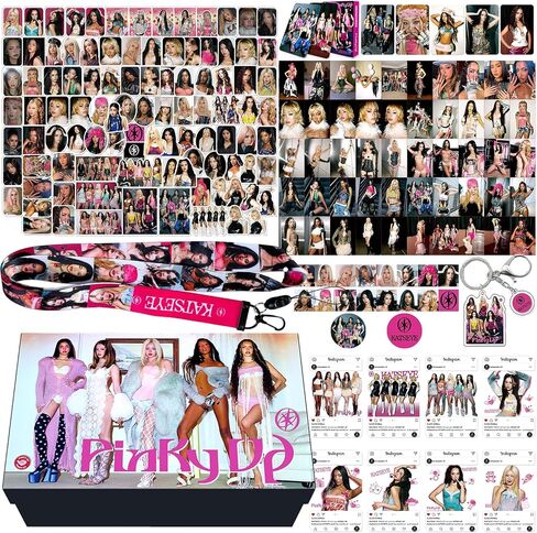 KPOPBTS KATS Gift Box Set,55 PCS Album Pinky Up Photocards Set, Lanyards, 100 PCS Stickers, Keychain, Kpop Gift Merch for EYE Boys and Girls in Kuwait
