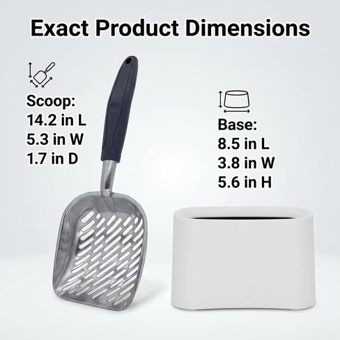 Heavy-Duty Metal Cat Litter Scoop with Holder in Kuwait