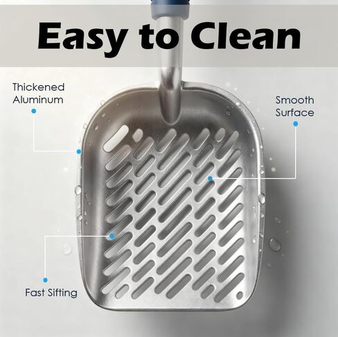 Heavy-Duty Metal Cat Litter Scoop with Holder in Kuwait