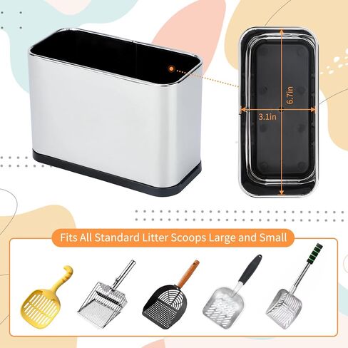 Universal Cat Litter Scoop Holder, Stainless Steel Scooper Caddy in Saudi Arabia