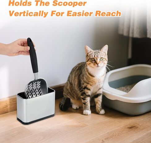 Universal Cat Litter Scoop Holder, Stainless Steel Scooper Caddy in Saudi Arabia