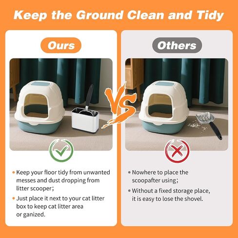 Universal Cat Litter Scoop Holder, Stainless Steel Scooper Caddy in Saudi Arabia