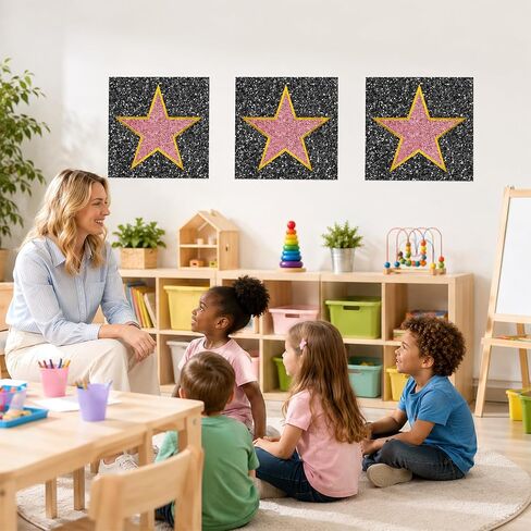 Starboling Movie Star Sticker,25 Pcs Red Carpet Theme Decorations with Black Marker,11x11inches in Kuwait