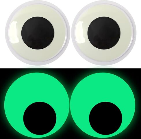 PETKNOWS 4 Pcs 6 Inch Giant Googly Eyes, Glow in the Dark Large Wiggle Eye in Saudi Arabia