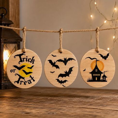 36 PCS Halloween Rub On Transfer Stickers for Crafts, Colorful Waterproof Decals with Pumpkins, Ghosts, Witches and Haunted Houses for Jars, Tumblers, Mugs & DIY Decorations in Kuwait