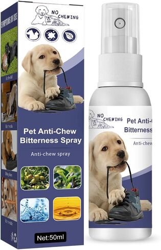 Nupec Anti-Chew Bitter Spray for Dogs,Natural Ingredients No Chew Spray, No More Marking Stops Barking, Nibble, Jumping Up, Anti Chew Spray for Dogs and Cats,No Chew Deterrent Training Spray(Blue in Kuwait
