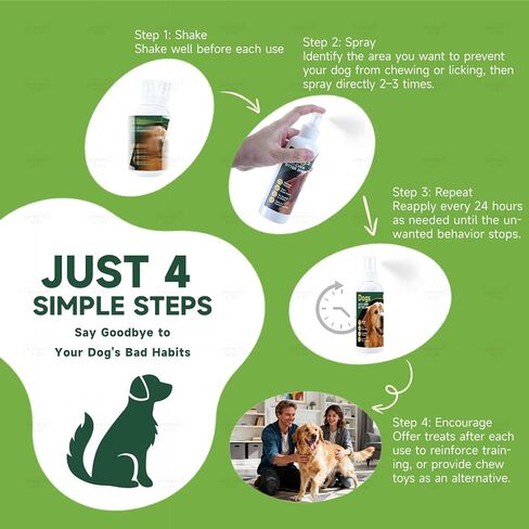 BUGAZOOM‌ Bitter Dog No Chew Spray, Dog Training Aid for Furniture & Carpet, Puppy Corrector & Behavior Spray for Dogs & Puppies, Discourage Peeing, Biting, Chewing & Licking Injuries in Saudi Arabia