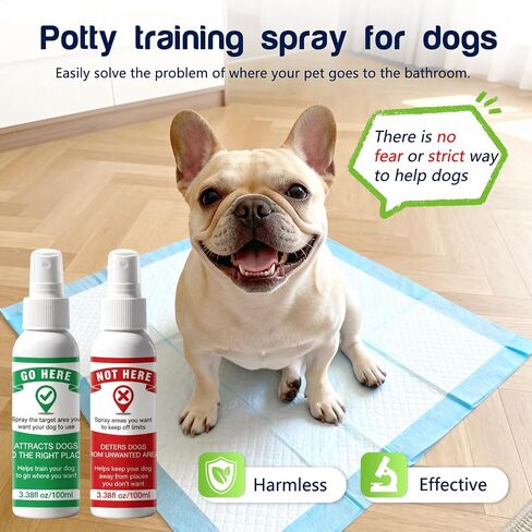 QHZ Potty Training Spray for Dogs and Puppies, Go Here Training Aid and Dont Pee Here Spray, Dual Dog Training Solution for Indoor Outdoor Use, Puppy Training Aid No Pee Indoor Deterrent in Saudi Arabia