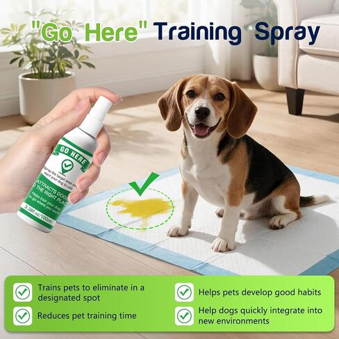 QHZ Potty Training Spray for Dogs and Puppies, Go Here Training Aid and Dont Pee Here Spray, Dual Dog Training Solution for Indoor Outdoor Use, Puppy Training Aid No Pee Indoor Deterrent in Saudi Arabia
