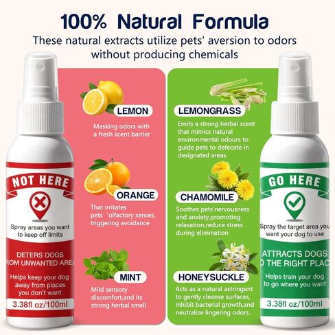 QHZ Potty Training Spray for Dogs and Puppies, Go Here Training Aid and Dont Pee Here Spray, Dual Dog Training Solution for Indoor Outdoor Use, Puppy Training Aid No Pee Indoor Deterrent in Saudi Arabia