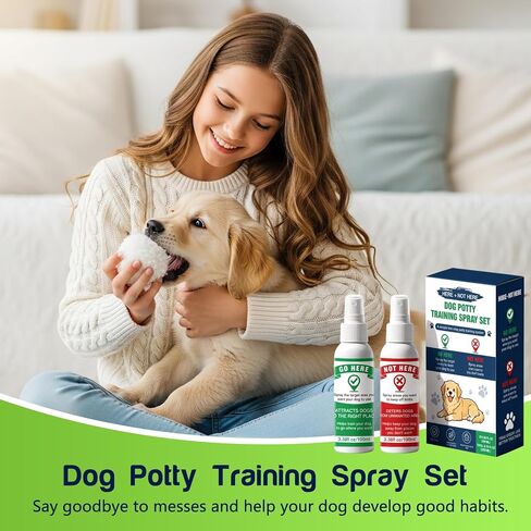QHZ Potty Training Spray for Dogs and Puppies, Go Here Training Aid and Dont Pee Here Spray, Dual Dog Training Solution for Indoor Outdoor Use, Puppy Training Aid No Pee Indoor Deterrent in Saudi Arabia