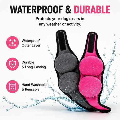 2Pcs Dog Ear Muffs Noise Protection, No Flap Ear Wraps for Dogs Hematoma in Saudi Arabia