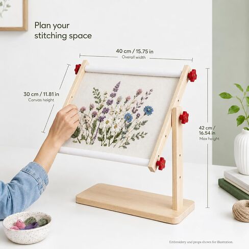18" Adjustable Tabletop Embroidery Stand with 360° Rotating Base in Saudi Arabia