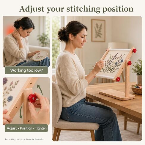 18" Adjustable Tabletop Embroidery Stand with 360° Rotating Base in Saudi Arabia