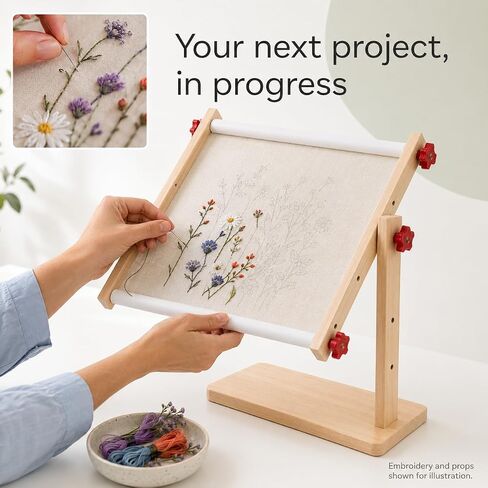18" Adjustable Tabletop Embroidery Stand with 360° Rotating Base in Saudi Arabia