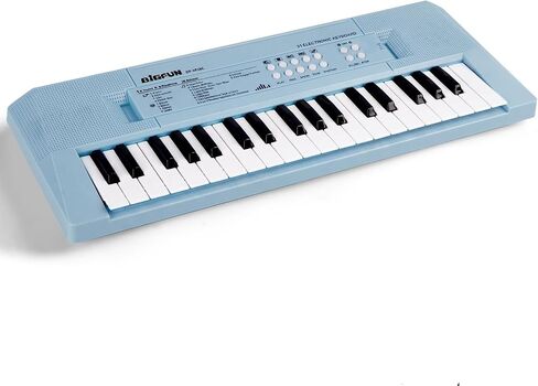 37 Keys Kids Piano with Microphone, Music Keyboard, Black in Saudi Arabia