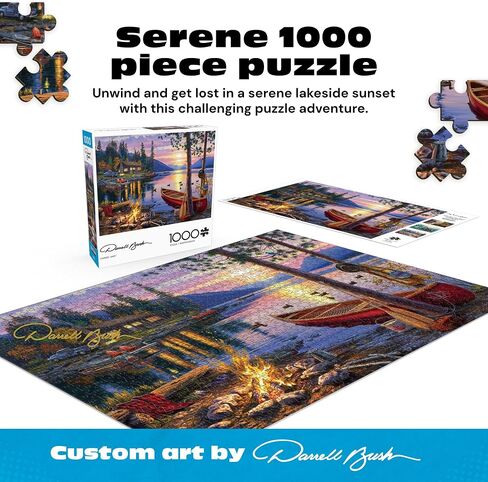 Buffalo Games Darrell Bush Canoe Lake Jigsaw Puzzle, 1000 Piece, for Adults in Kuwait