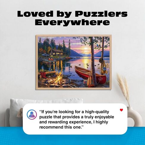 Buffalo Games Darrell Bush Canoe Lake Jigsaw Puzzle, 1000 Piece, for Adults in Kuwait