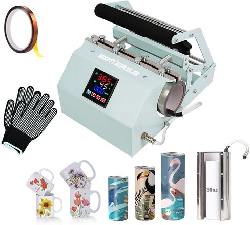 BetterSub Tumbler Mug Heat Press Machine 30 OZ 20 OZ 16 OZ Sublimation Straight Skinny Tumbler Mug Sublimation Print 11 OZ 15 OZ Sublimation Mug Heat Transfer Teal in Saudi Arabia