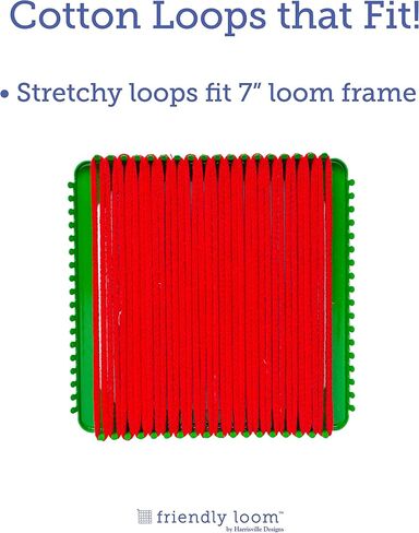 Friendly Loom | 7" Traditional-Sized Red Potholder Weaving Loops | Craft 2 Cotton Potholders in Kuwait