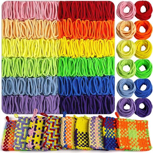 UCDRMA Loom Loops Refill for Potholder Weaving Loom Kit, 576PCS in 12 Morandi Colors Weaving Loom Refill Loops for 7in Loom to Make 16 Potholders, Stretchy Pot Holder Loop Nylon Craft Bands Set in Saudi Arabia