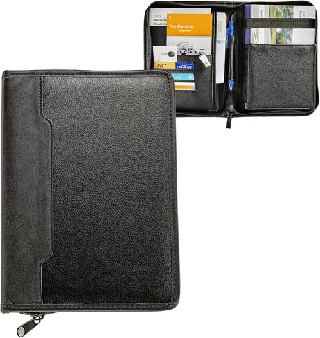 High Road Faux Leather Glove Box Paperwork Organizer and Car Document Holder for Owners Manual, Registration and Insurance Cards in Kuwait