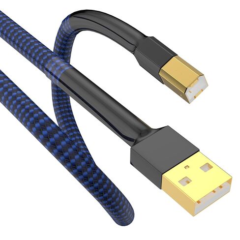 Viborg HiFi USB Cable 4N OFC USB2.0 A-Male to B-Male Digital Audio DAC Cable, Professional USB Cord Wire (1.6FT/0.5M) in Kuwait