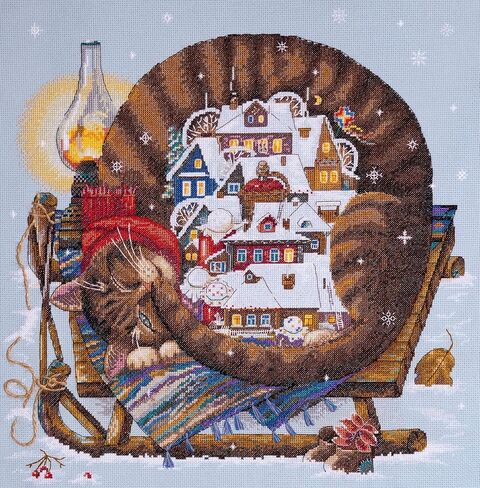 Merejka Counted Cross Stitch Kit Cozy Winter in Saudi Arabia