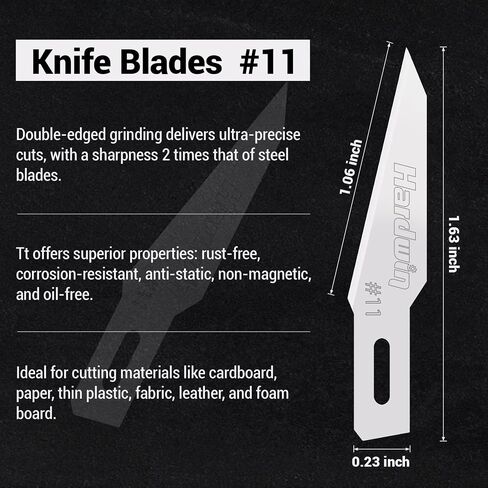10-Pack #11 Ceramic Craft Knife Blades with 1 Aluminum Alloy Handle in Saudi Arabia