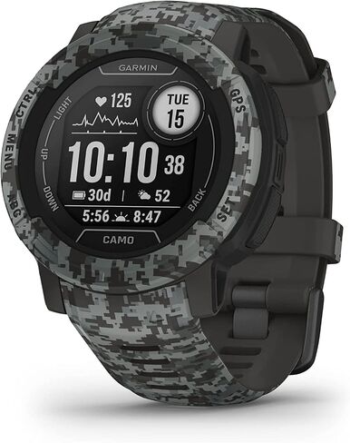 Garmin Instinct 2 Solar, Smaller-Sized Rugged Outdoor Watch with GPS, with Solar Charging Capabilities, Built for All Elements, Multi-GNSS Support, Tracback Routing and More, Graphite in Saudi Arabia