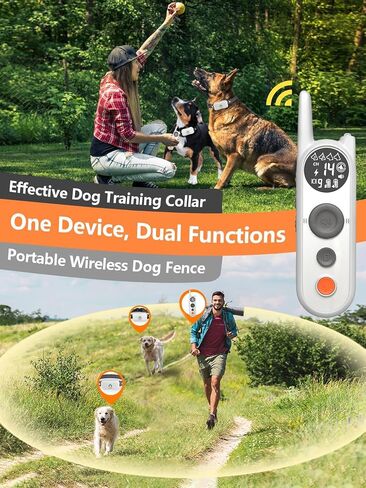 MIMOFPET Wireless Dog Fence for 2 Dogs - Multi-Mode Electric Dog Fence in Kuwait