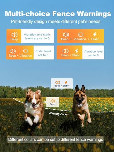 MIMOFPET Wireless Dog Fence for 2 Dogs - Multi-Mode Electric Dog Fence in Kuwait