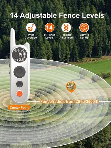 MIMOFPET Wireless Dog Fence for 2 Dogs - Multi-Mode Electric Dog Fence in Kuwait