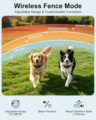 GPS Wireless Dog Fence & Remote Training System, 2 Collars in Kuwait