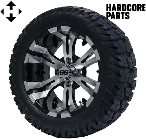 Hardcore Parts 6" Heavy Duty Double A-Arm Suspension Lift Kit for Club Car PRECEDENT Golf Cart (2004+) with 15" Black 'VENOM' Wheels and 23"x10"-15" GATOR On-Road/Off-Road DOT rated tires in Saudi Arabia