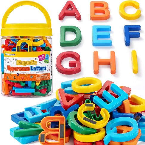78 Pcs Magnetic Letters & Numbers for Fridge & Whiteboard in Kuwait