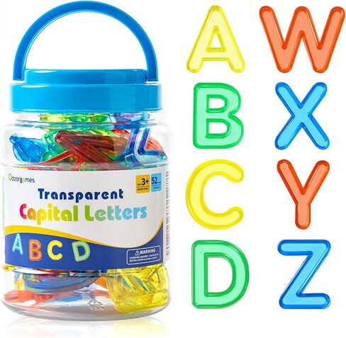 66 Pcs Translucent Letters and Numbers - Light Table Toys in Kuwait