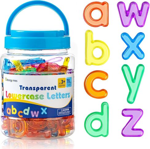 66 Pcs Translucent Letters and Numbers - Light Table Toys in Kuwait