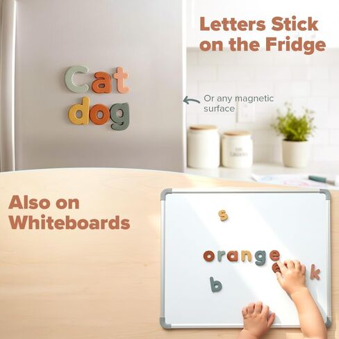 inamio Pastel Foam Magnetic Letters and Numbers for Toddlers – 124+ Pieces in Kuwait