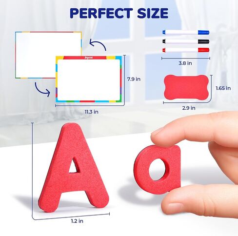 JoyCat Magnetic Letters Kit 238PCS, Double-Sided Magnet Board, Fridge ABC in Kuwait