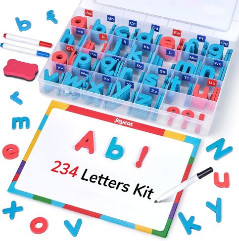 JoyCat Magnetic Letters Kit 238PCS, Double-Sided Magnet Board, Fridge ABC in Kuwait
